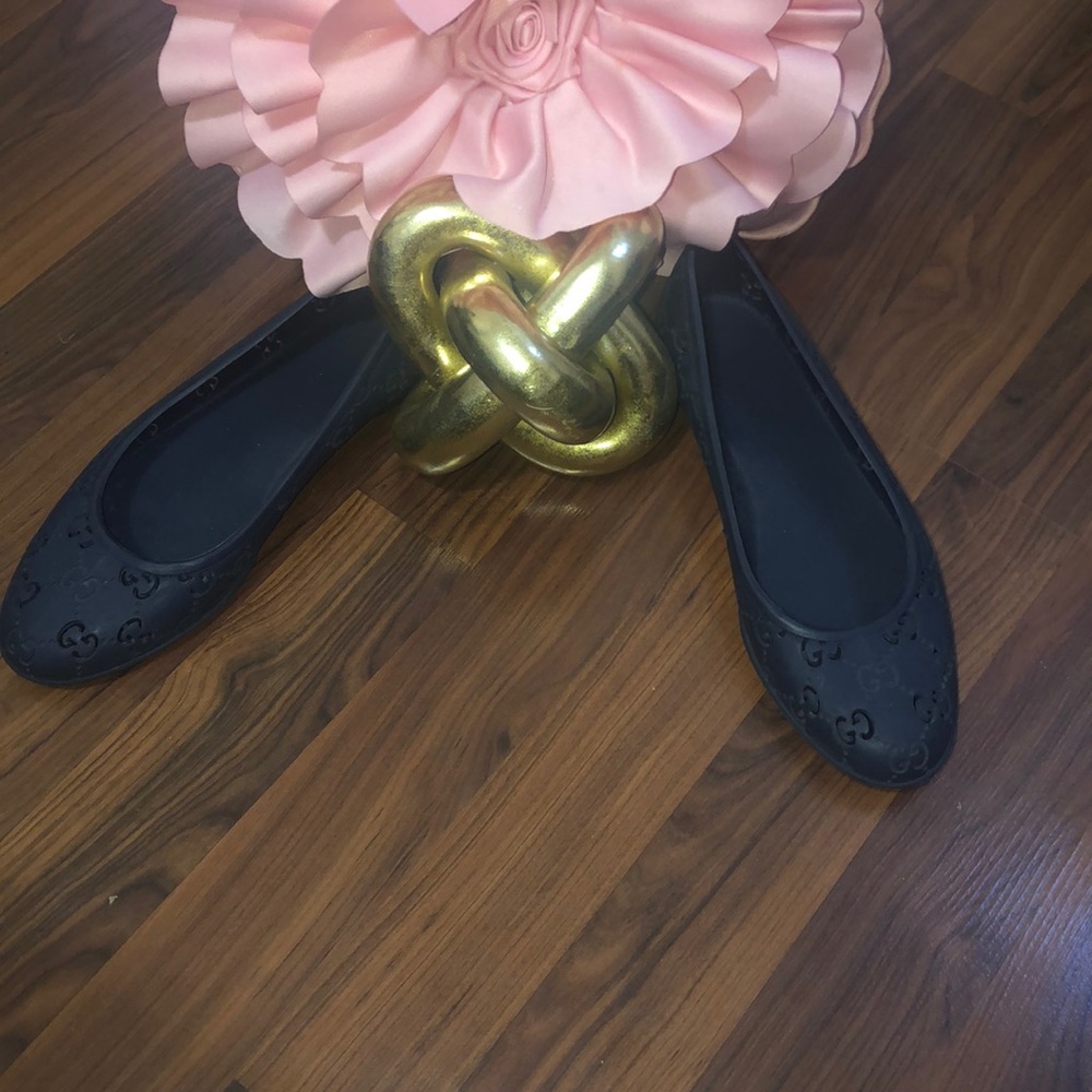 Navy Gucci Jelly Flats (no box)